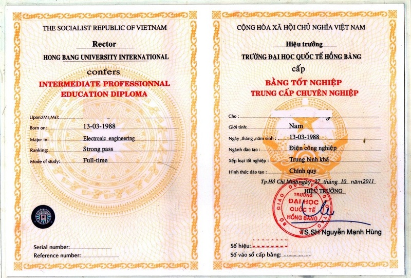 làm bằng trung cấp giả
