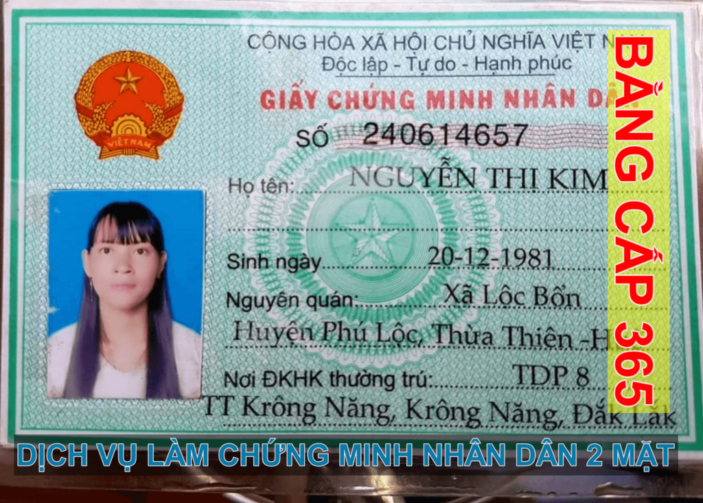 Chứng minh nhân dân 2 mặt