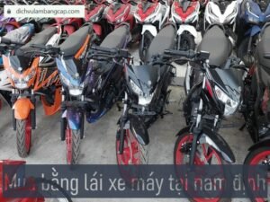 Mua bằng lái xe máy tại nam định