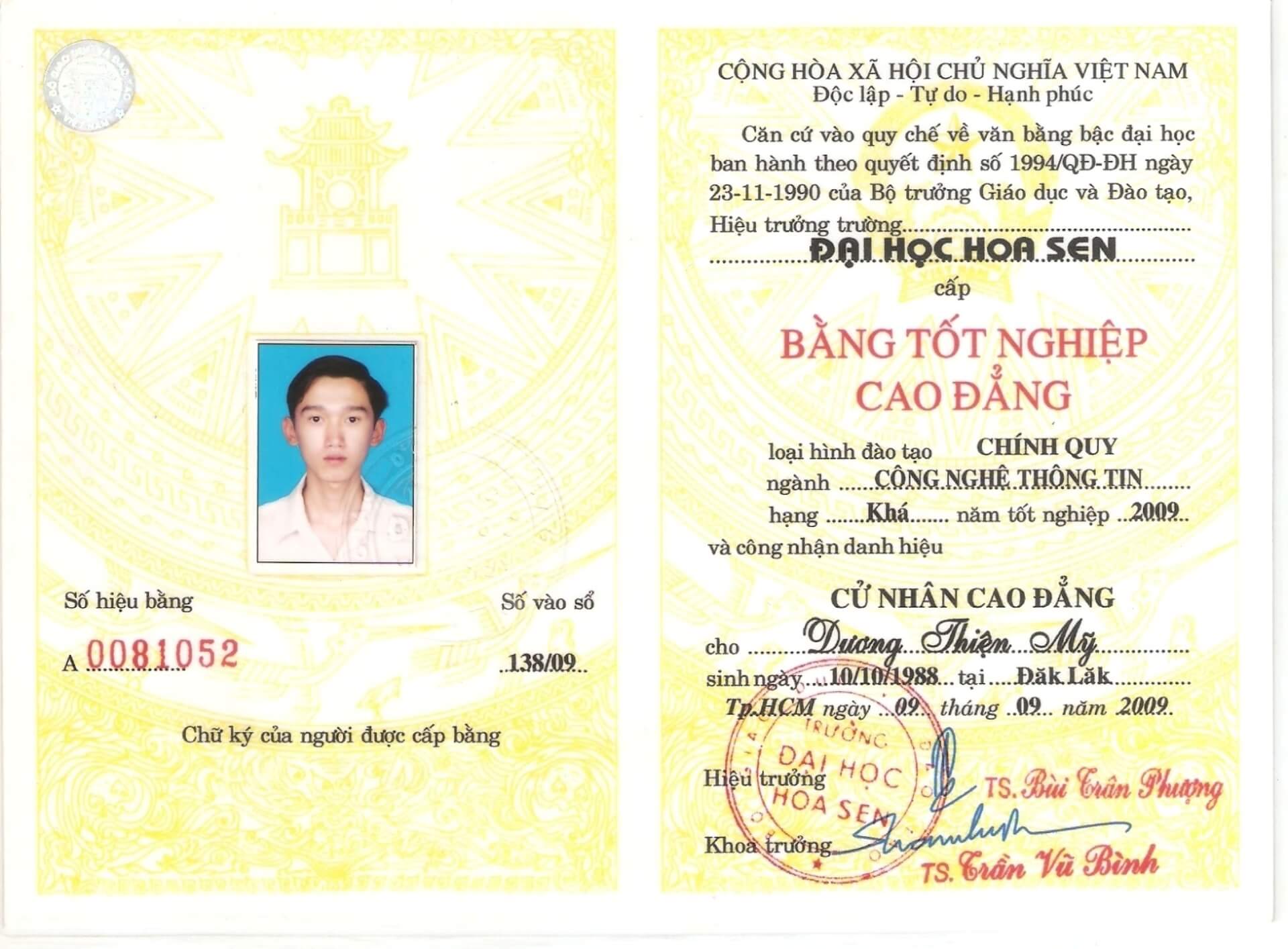 Làm bằng cao đẳng uy tín