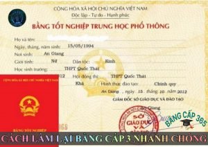 Cách làm lại bằng cấp 3