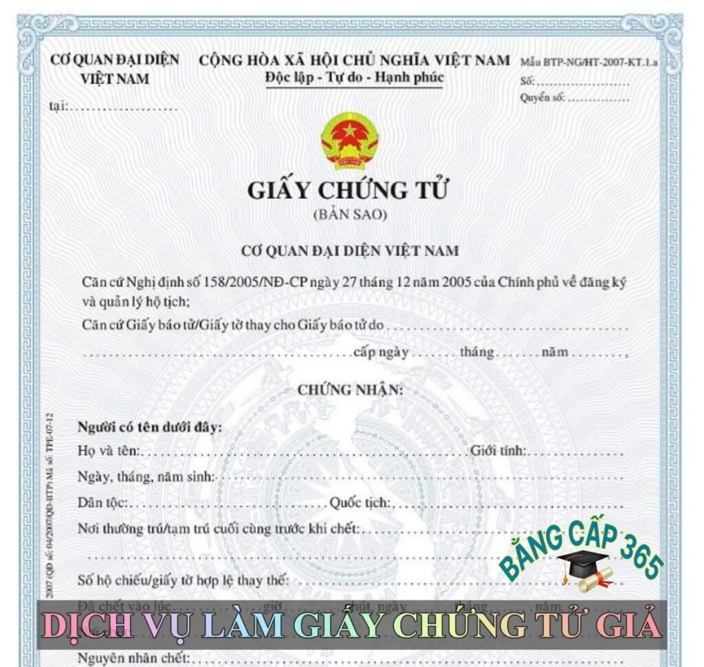 Làm giấy chứng tử giả
