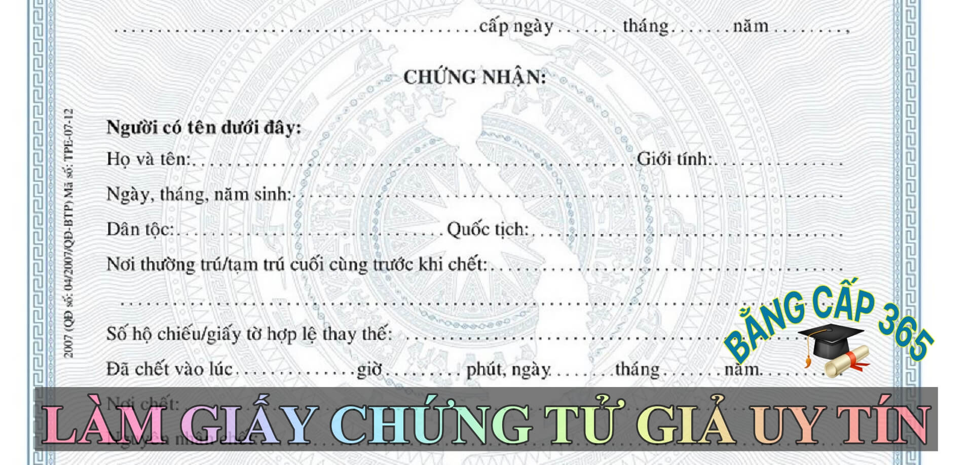 Làm giấy chứng tử giả uy tín