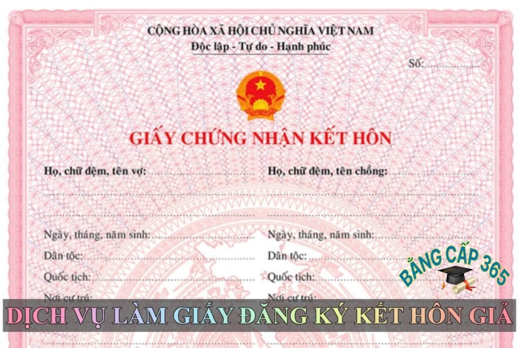 Làm giấy đăng ký kết hôn giả