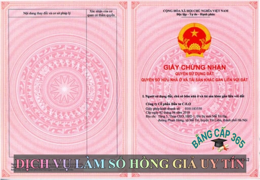 Làm sổ hồng giả