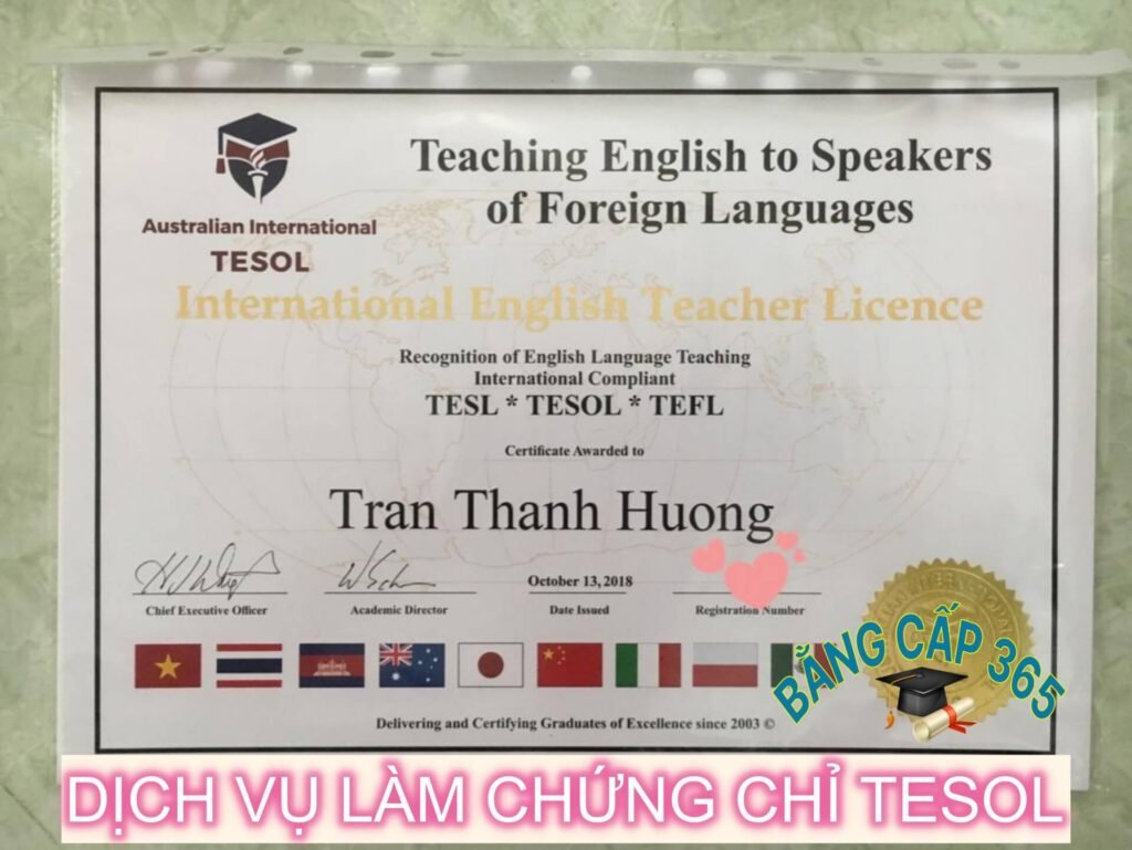 làm chứng chỉ TESOL