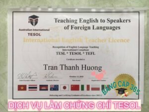 làm chứng chỉ TESOL