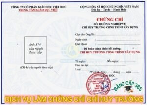 làm chứng chỉ chỉ huy trưởng