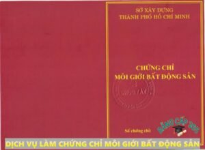 làm chứng chỉ môi giới bất động sản